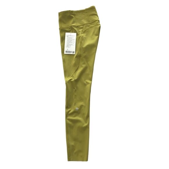 ….Lululemon Fast and Free Tight II 25" Nulux Golden Lime - Picture 13 of 14
